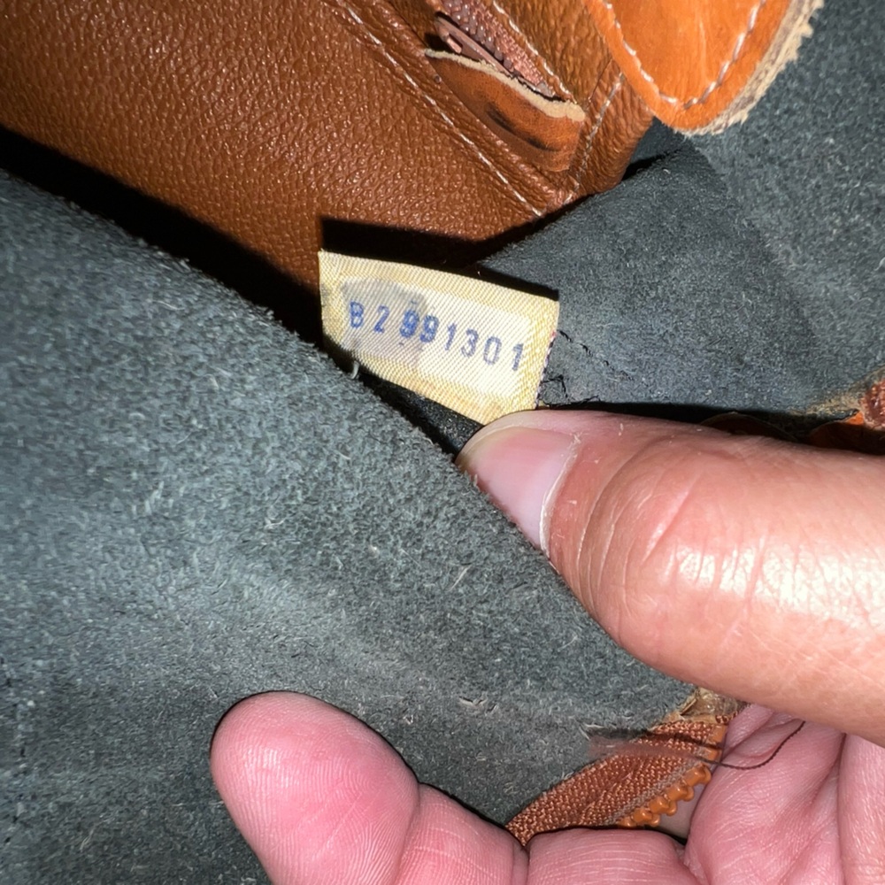Vintage Dooney & Bourke All Weather Leather Pebble Green Tan Satchel Handbag USA - Picture 10 of 10